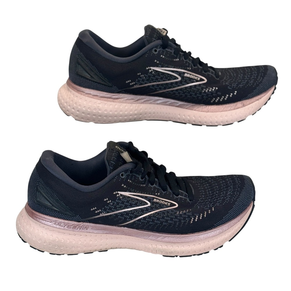 Brooks Women's Black and Pink Running Shoes